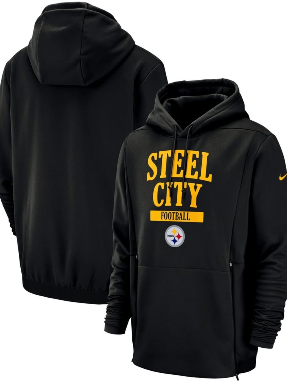 *NWT* Men's Pittsburgh Steelers Nike Black Sideline Local Lockup Pullover Hoodie